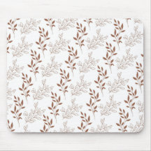 Bruin rood retro  bladpatroon