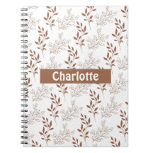 Bruin rood retro  bladpatroon