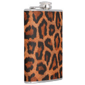 Bruin Rood Zwart Luipaard Dierenprint Heupfles (Rechts)