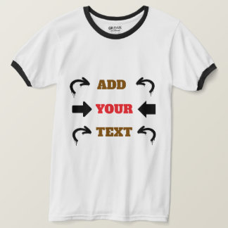 Bruin Rood Zwart Tekst Grafisch Ontwerp T-shirt
