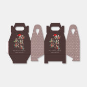 Bruin Roos Gold Red Green Merry-kerstavond Bedankdoosjes (Uitgevouwen)