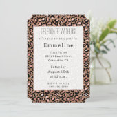 Bruin Roos Gouden Luipaard Kaart (Staand voorkant)