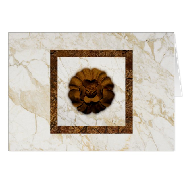 Bruin Roos op Faux Marble (Voorkant Horizontaal)