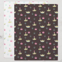 Bruin Royal Crown Patterned Craft Scrapbook Paper