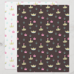 Bruin Royal Crown Patterned Craft Scrapbook Paper