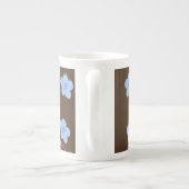 Bruin roze en blauw porselein kop (Achterkant)