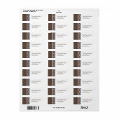 Bruin, Roze en Blauw Terugkeeradresetiket Etiket (Full Sheet)