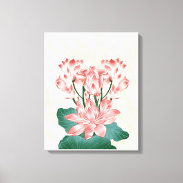 Bruin Roze Esthetische Bloem Canvas Print