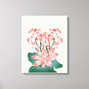 Bruin Roze Esthetische Bloem Canvas Print