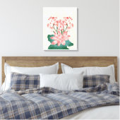 Bruin Roze Esthetische Bloem Canvas Print (Insitu (Slaapkamer))