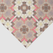 Bruin, roze, geometrisch mozaïekpatroon tissuepapier (Detail)