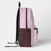 Bruin roze | Gepersonaliseerde zakelijke Logo en t Bedrukte Rugzak (Links)