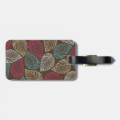 Bruin roze herfst leder Bagagelabel voor haar (Achterkant horizontaal)