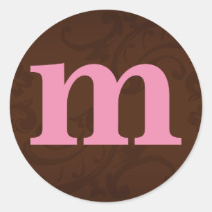 Bruin & Roze Monogram Stickers