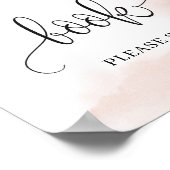 Bruin roze roze gastenboek met een bruine bruine b poster (Hoek)