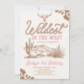 Bruin Roze Wildest Wildest in het Westen Verjaarda Kaart (Voorkant)