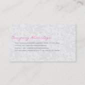 Bruin Roze & Wit Trouwjurk &  Kant Visitekaartje (Achterkant)