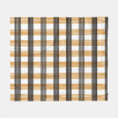 Bruin ruitpatroon fleece deken (Voorkant (Horizontaal))