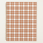 Bruin ruitpatroon planner (Voorkant)