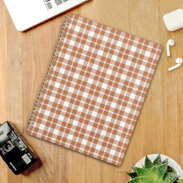 Bruin ruitpatroon planner