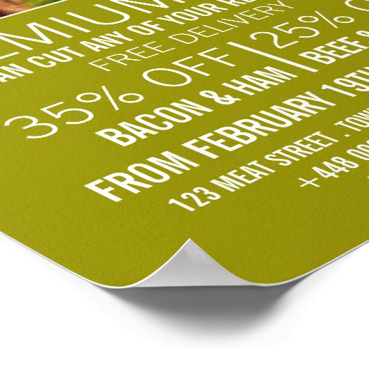 Bruin rundvee, Boer & Slager Adverteren Poster (Hoek)