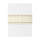 Bruin Rustic country Wedding Belly Bands Uitnodigingen Wikkel (Achterkant Voorbeeld)