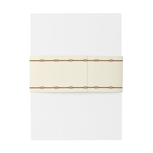 Bruin Rustic country Wedding Belly Bands Uitnodigingen Wikkel (Achterkant Voorbeeld)