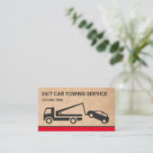 Bruin - Rustic Kraft - autosleepboot Visitekaartje (Staand voorkant)