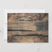 Bruin Rustic Old Wood Board Weddenschap Save the D Kaart (Achterkant)