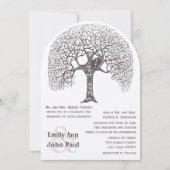 Bruin Rustic Tree Love Bird Wedland Wedding Kaart (Voorkant)