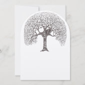 Bruin Rustic Tree Love Bird Wedland Wedding Kaart (Achterkant)