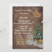 bruin rustiek barnwood land bruiloft uitnodiging (Voorkant)