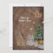 bruin rustiek barnwood land bruiloft uitnodiging (Achterkant)