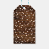 Bruin Rustiek Hout Mason Jars Lights Baby shower Cadeaulabel (Achterkant)