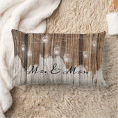 Bruin rustiek hout met verlichte aanpasbare letter kussen (Deken)