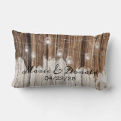 Bruin rustiek hout met verlichte aanpassingsmogeli kussen (Achterkant)