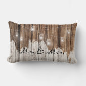 Bruin rustiek hout met verlichte aanpassingsmogeli kussen (Voorkant)