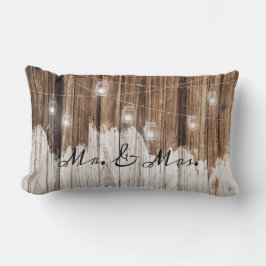 Bruin Rustiek Hout met Verlichting aanpasbaar Kussen