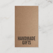 Bruin Rustiek kraftpapier papier diy handgemaakt k Visitekaartje (Voorkant)