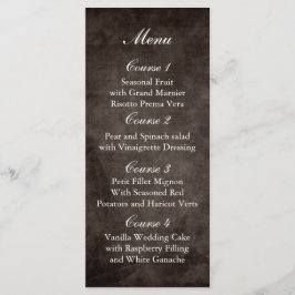 Bruin rustiek Mason Jar bruiloft menu