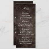 Bruin rustiek Mason Jar bruiloft menu (Voorkant / Achterkant)