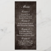 Bruin rustiek Mason Jar bruiloft menu (Voorkant)