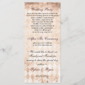 bruin rustiek metselaarpotje Bruiloft programma Programmakaart (Achterkant)