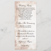 bruin rustiek metselaarpotje Bruiloft programma Programmakaart (Achterkant)