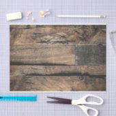 Bruin rustieke Old Wood Board Wedding Party Tissuepapier (Craft)