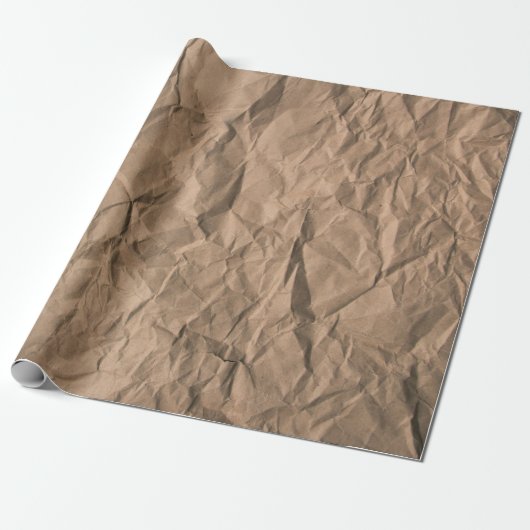 Bruin ruw gemalen kringlooppapiertextuur cadeaupapier (Uitgerold)