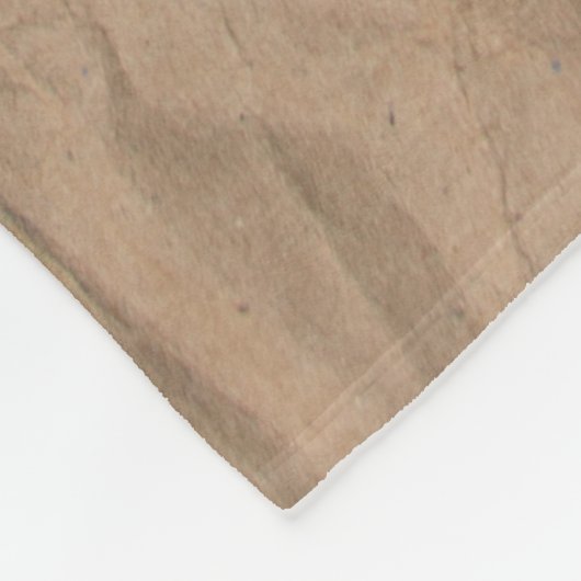 Bruin ruw gemalen kringlooppapiertextuur fleece deken (Hoek)