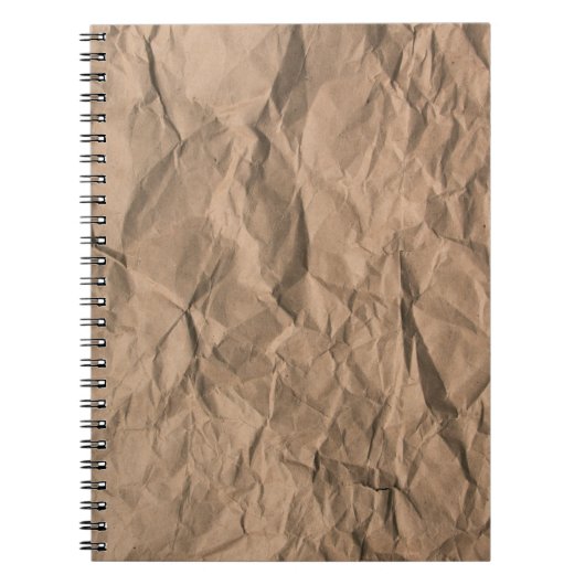 Bruin ruw gemalen kringlooppapiertextuur notitieboek (Voorkant)