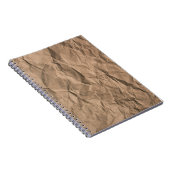 Bruin ruw gemalen kringlooppapiertextuur notitieboek (Rechterzijde)