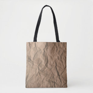Bruin ruw gemalen kringlooppapiertextuur tote bag